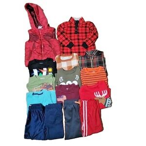 EUC HUGE Lot Of Boys Clothes 15‎ Pieces Size 3-4T FALL/WINTER